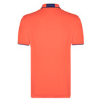 Davis SS Polo Shirt // Orange + Navy (S)
