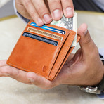 Minimalist RFID Protection Wallet // Vegetable Tanned // Caramel