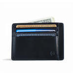Minimalist RFID Protection Wallet // Vegetable Tanned // Black