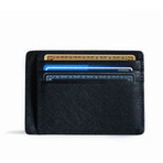 Minimalist RFID Protection Wallet // Saffiano // Black