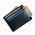 Minimalist RFID Protection Wallet // Vegetable Tanned // Black