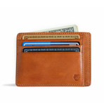 Minimalist RFID Protection Wallet // Vegetable Tanned // Caramel