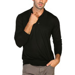 Utku Polo Longsleeve Sweater // Navy (L)