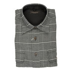 Plaid Modern Fit Fleece Shirt // Gray (S)