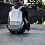 Aluminium Series Backpack + Backpack Stand + Back Padding // Silver (Black Straps)