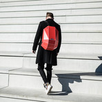 Polymer Series Backpack + Backpack Stand + Back Padding // Matte Red (Black Straps)