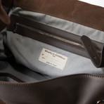 Double Strap + Zipper Duffle Bag // Chocolate Brown