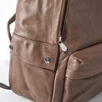 Leather Backpack // Brown