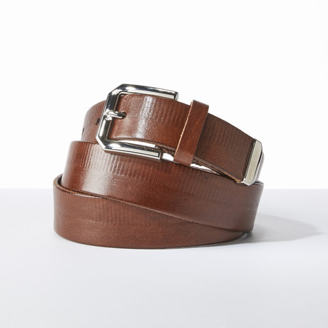 Smooth Leather Belt // Brown // 41" Waist