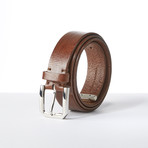 Smooth Leather Belt // Brown // 41" Waist