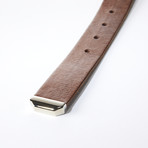 Smooth Leather Belt // Brown // 41" Waist