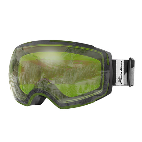 Ski Goggles PRO // Black + Green