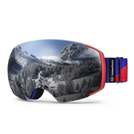 Ski Goggles PRO // Red + Blue