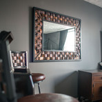 Rushton Wall Mirror // Copper Weave + Natural Black
