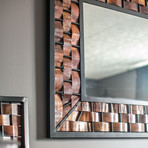 Rushton Wall Mirror // Copper Weave + Natural Black