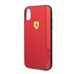 Racing Shield PU Rubber Soft Touch Case // iPhone X/XS // Red