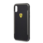 Racing Shield Printed Carbon Effect Case // iPhone X and XS (Black)