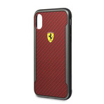 Racing Shield Printed Carbon Effect Case // iPhone X and XS (Black)