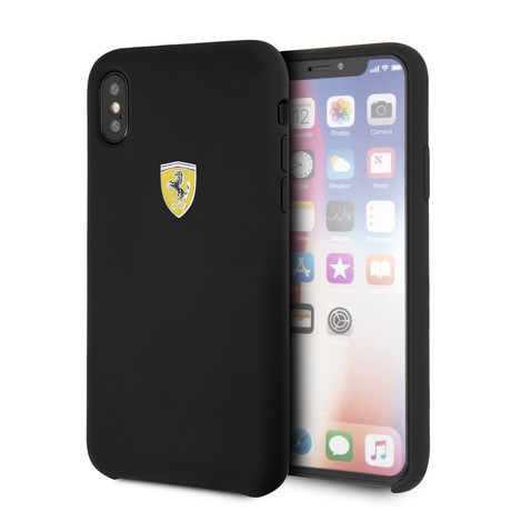 Logo Shield Silicone Case // iPhone X/XS (Red)