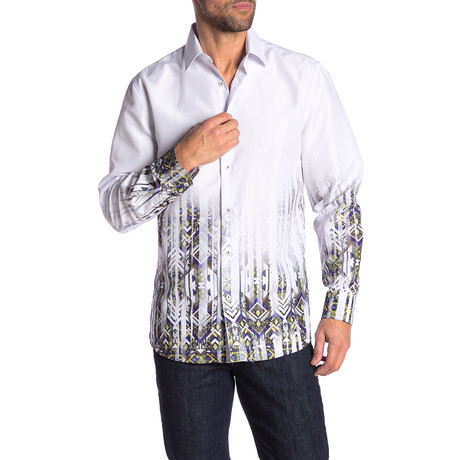 Rolland True Modern-Fit Long-Sleeve Dress Shirt // Multicolor (L)