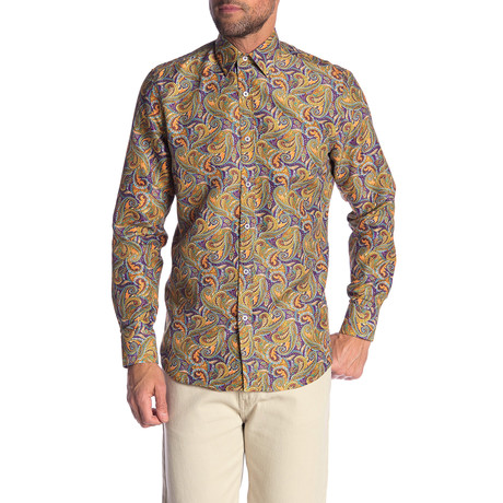 Cortez True Modern-Fit Long-Sleeve Dress Shirt // Multicolor (L)
