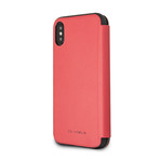 On Track PU Leather Book Style Case // iPhone X/XS // Red