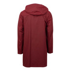 Caruso // Cotton Hooded Rain Coat // Red (Euro: 50)