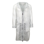 Caruso // Oversize Hooded Zip Up Poncho Raincoat // Gray (Euro: 50)