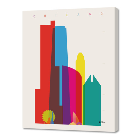 Shapes of Chicago // Canvas (16"W x 20"H x 1.5"D)