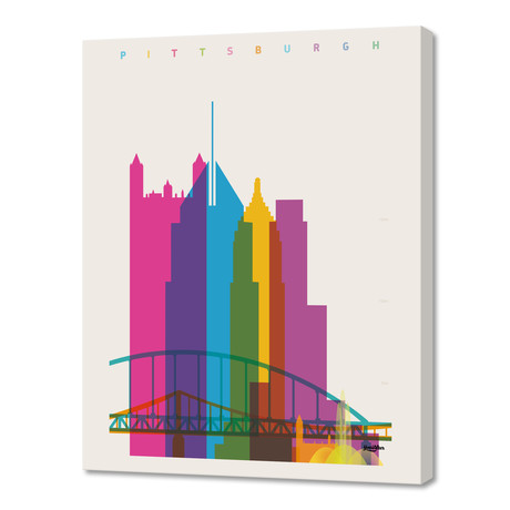 Shapes of Pittsburgh // Canvas (16"W x 20"H x 1.5"D)