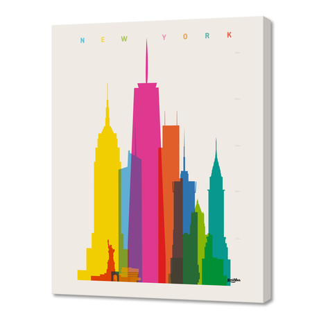 Shapes of NYC // Canvas (16"W x 20"H x 1.5"D)