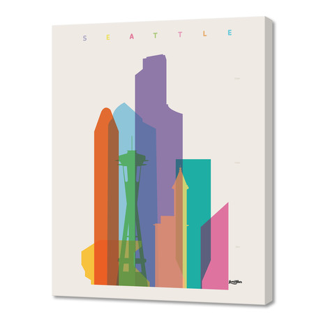 Shapes of Seattle // Canvas (16"W x 20"H x 1.5"D)