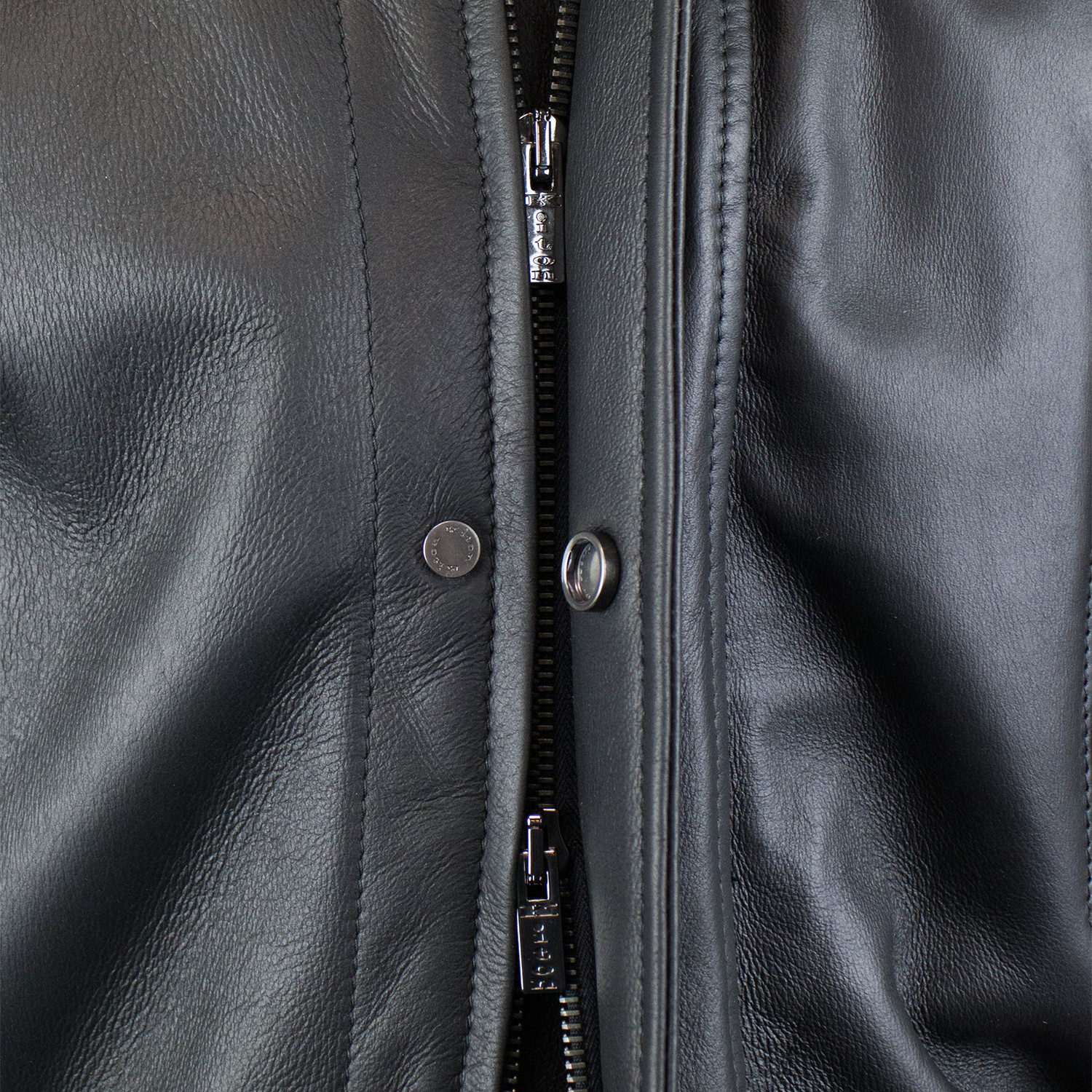 Kiton Napoli // Luxurious Shearling Leather Jacket // Black (Euro: 46 ...