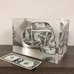 Encapsulated $1 Dollar Bill // Skull