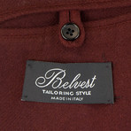 Belvest // Twill Cashmere Coat // Red (Euro: 48)