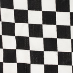 Amiri // Racer Check Distressed Button Down Shirt // Black + White (XS)