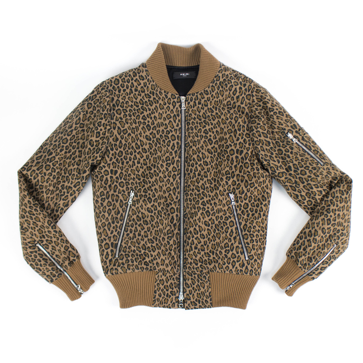 Amiri // Leopard Bomber Jacket // Brown (XS) - Designer Streetwear ...