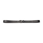 Shiny Gunmetal Belt // Black (90 cm)