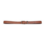 Gunmetal Leather Belt // Cognac (85 cm)