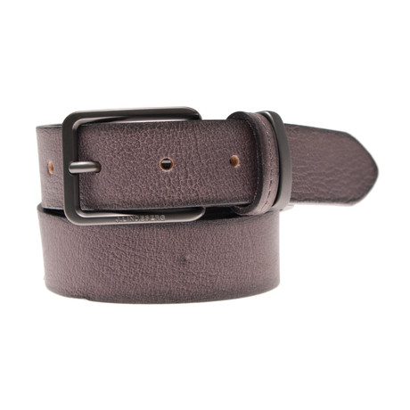 Gunmetal Leather Belt // Dark Grey (85 cm)