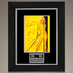 Kill Bill // Uma Thurman, David Carradine & Quentin Tarantino Signed Mini Poster // Custom Frame