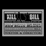 Kill Bill // Uma Thurman, David Carradine & Quentin Tarantino Signed Mini Poster // Custom Frame