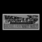 Back To The Future // Michael J Fox Signed Outatime License Plate // Custom Frame (Signed License Plate)