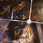 Star Wars A New Hope // Cast Signed Poster // Custom Frame