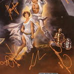 Star Wars A New Hope // Cast Signed Poster // Custom Frame