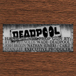 Deadpool Gun // Ryan Reynolds, Josh Brolin + Stan Lee Signed + Wood Stand