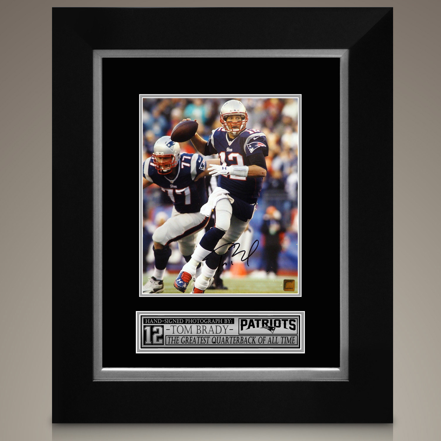 Tom Brady // Signed Photo // Custom Frame - Sports Memorabilia by Hall ...