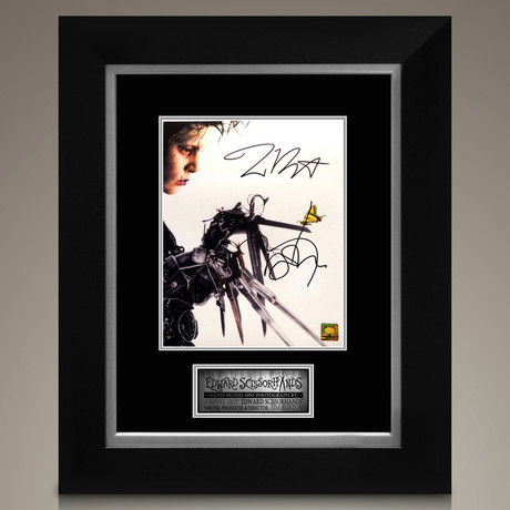 Edward Scissorhands // Johnny Depp & Tim Burton Signed Photo // Custom Frame