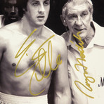 Rocky // Sylvester Stallone & Burgess Meredith Signed Photo // Custom Frame