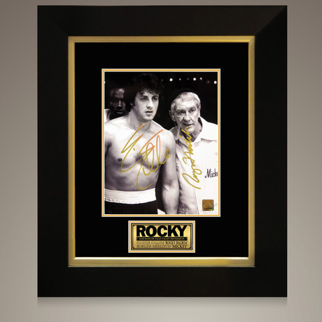 Rocky // Sylvester Stallone & Burgess Meredith Signed Photo // Custom Frame